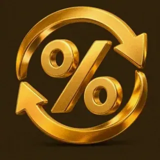 Percent cycle icon — Golden Crown