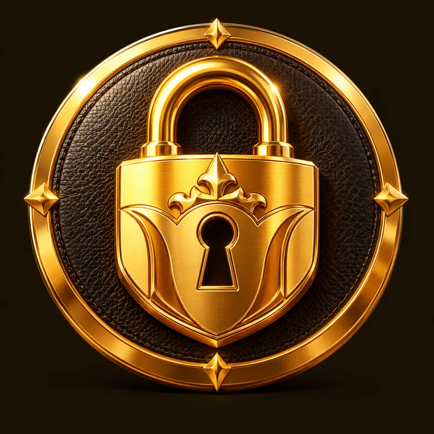 Padlock emblem — Golden Crown