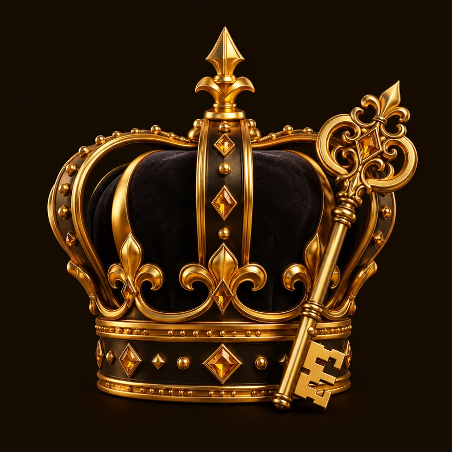 Royal crown and key — Golden Crown