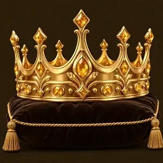 Gold crown on cushion — Golden Crown