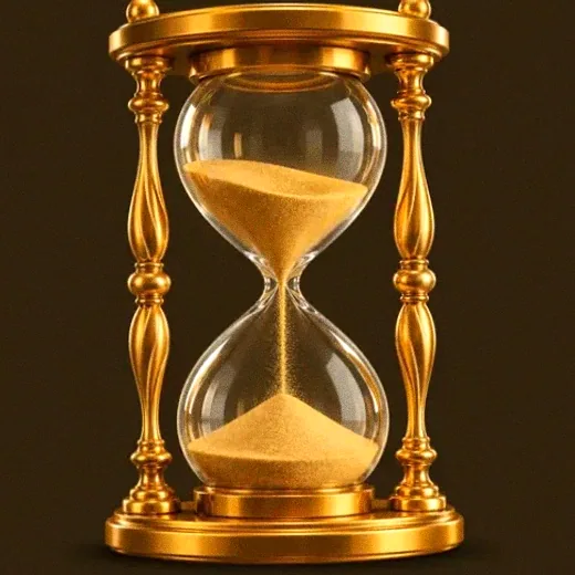 Ornate hourglass — Golden Crown
