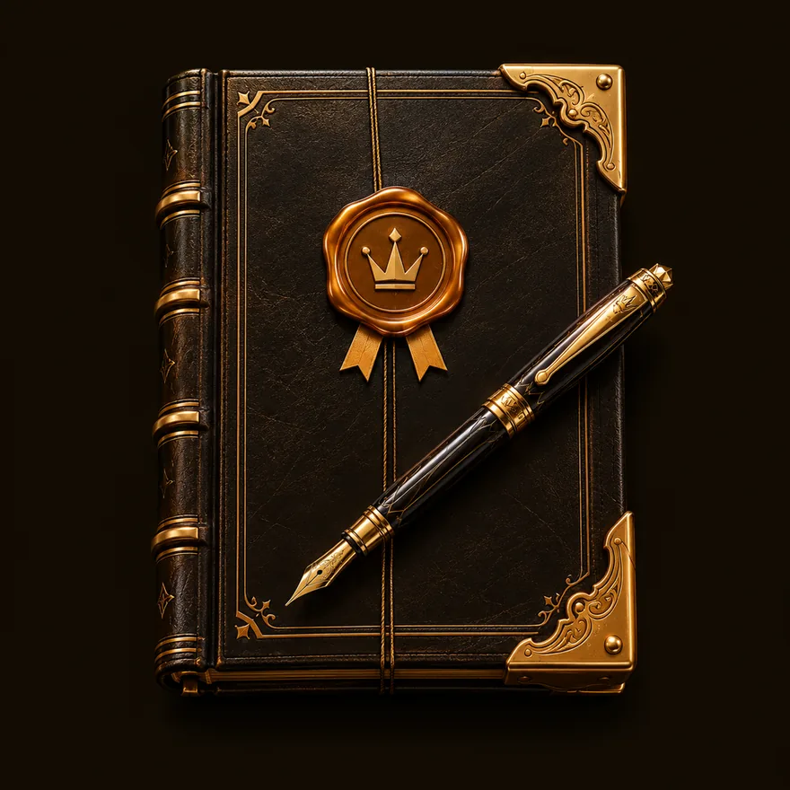 Leather casino ledger — Golden Crown