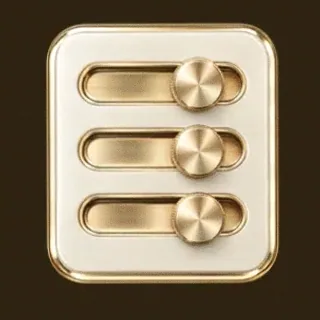 Three-knob control panel — Golden Crown
