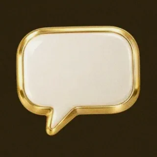 Gold speech bubble — Golden Crown