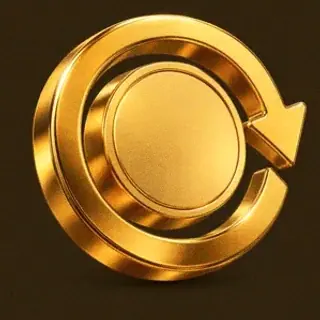 Gold circular arrow — Golden Crown